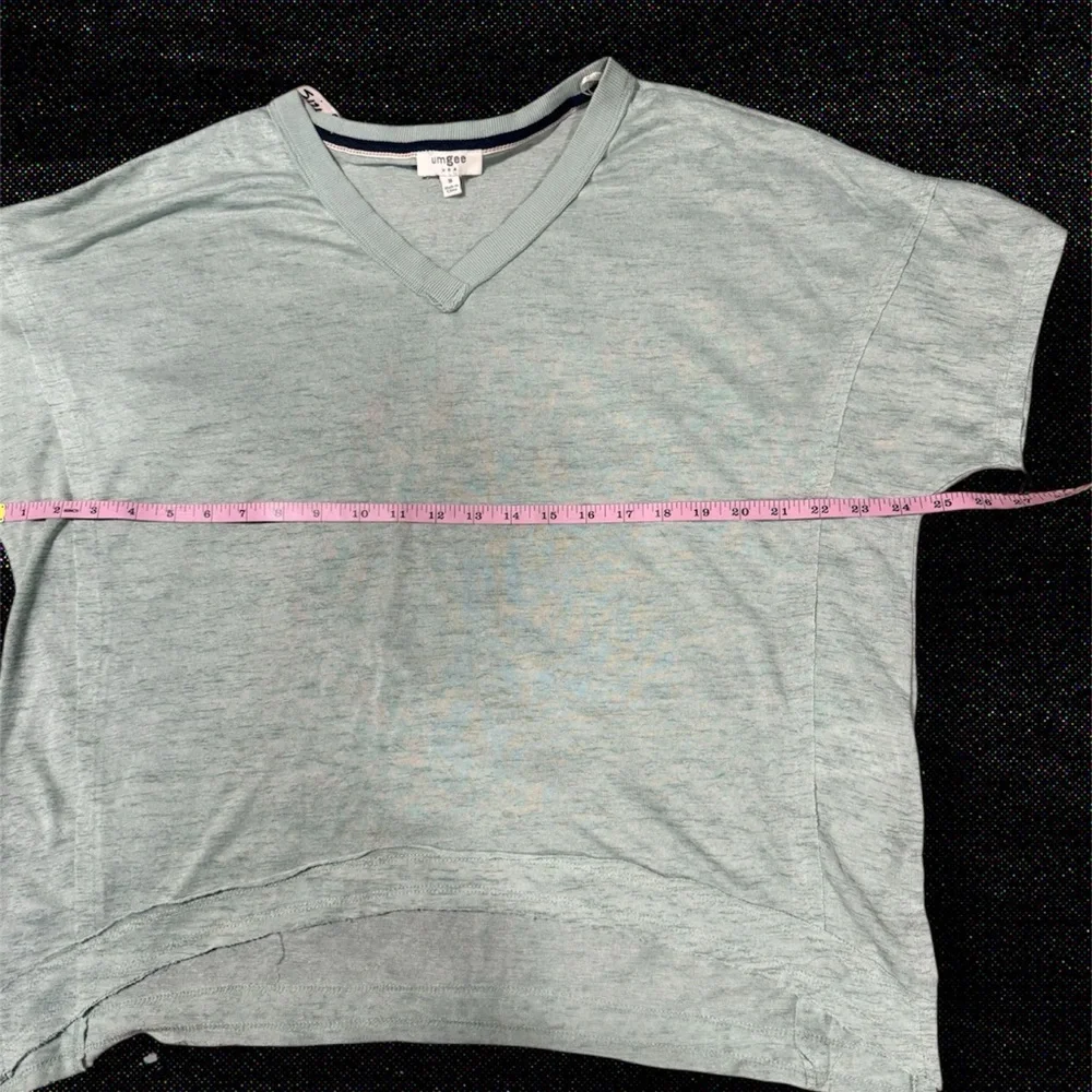 Umgee Mint Green V-Neck Shirt - Picture 3 of 6